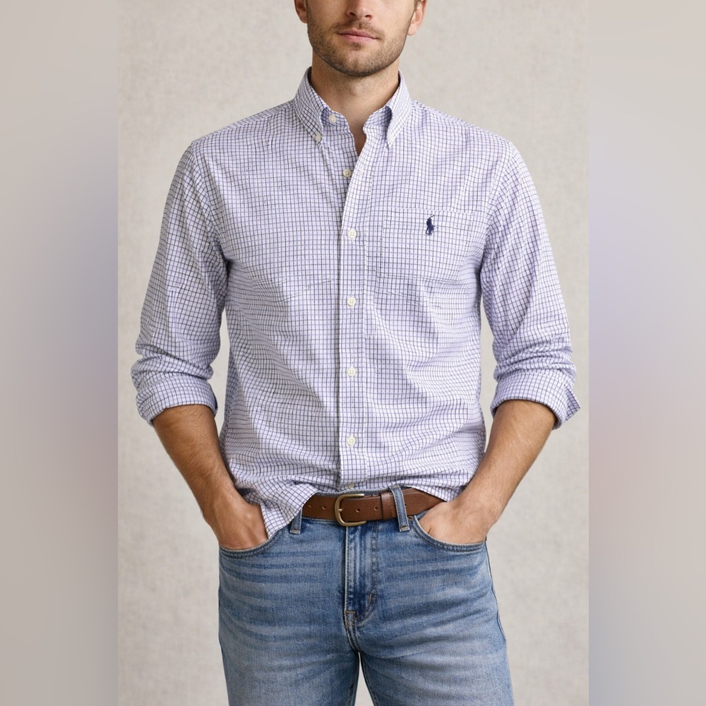 Ralph Lauren | Custom Fit Cotton Button Down Check Shirt